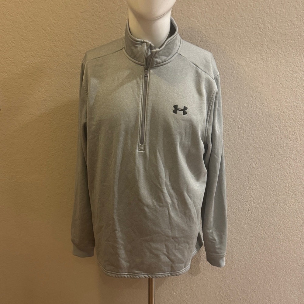 Under Armour Light Gray Pullover with Logo‎ men’s extra large